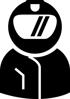 Motorcyclist With Helmet Covering His Head Sketch Svg Vector, Free Vectors File